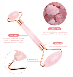 rose quartz face roller